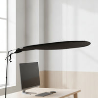 Black Desk Sunshade with Clamp Adjustable Workstation Sunshade with Storage Bag Telescopic Shade Screen Glare Reduction for Work-from-Home Workers, Students, Home Office