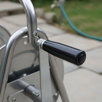 Metal Hose Reel Wall Mount Garden Hose Reel Stainless Steel for Car Wash, Cleaning