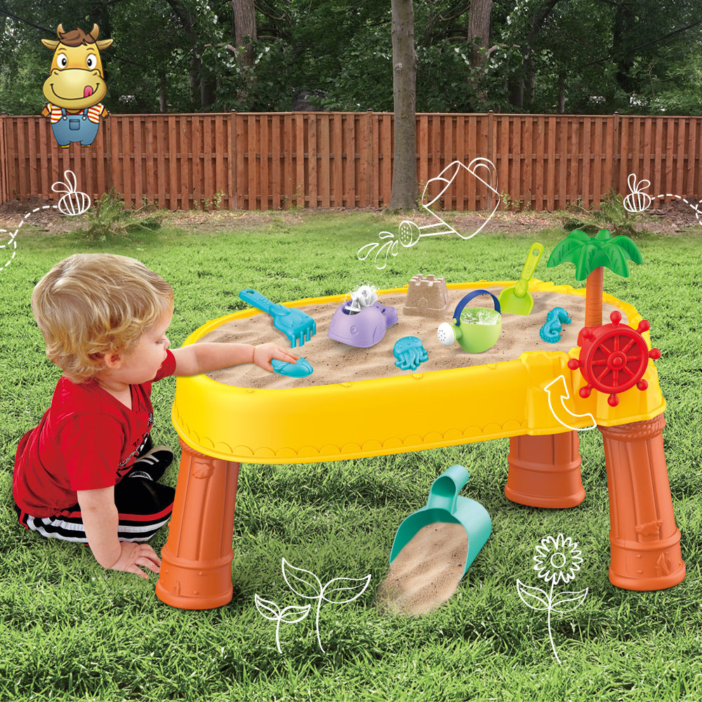 Kids Sand and Water Play Table with Accessories for Outdoor Garden