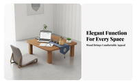 Wooden Floor Desk Multi-Functional Japanese Floor Table Japanese Folding Floor Table Sturdy Wood Construction for Small Areas