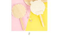 DIY Wooden Rattle Drum Even-Surfaced Handle Unfinished Wooden Rattle Drum Kids' Craft Supply for Art Workshop