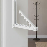 Extendable Door Garment Hanging Rack Easy Installation over the Door Clothes Rack Rust-Resistant Portable Laundry Hanger for Renters, Commuters