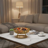 Mesh Fruit Basket Rolled rimed Metal Basket Shallow Tableware