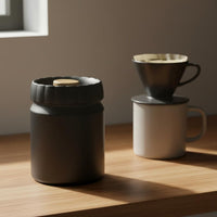 Press to Seal Vacuum Coffee Jar Low Air Airtight Coffee Canister Light Blocking Crisp Keeping