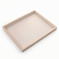 Jewelry Display Tray Shallow Jewelry Tray with Wood Frame Simple Organizer for Retail Countertop, Market Stalls
