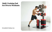 Multi-Target Boxing Stand Multifunctional Boxing Training Station Stable Base Adjustable Training Target for Fighters, Beginners, Home Gym, Workout
