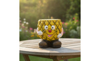 Planter with Feet Quirky Figurine Planter Whimsical Flowerpot for Gardeners, Tabletop, Balcony, Patio
