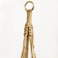 Macrame Plant Hanger, Hand-Woven Macrame Plant Hanger for Home Decor Fiber Hanging Planter, Sturdy European Design