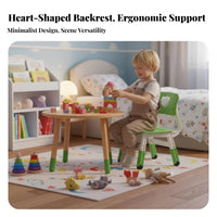 Heart Cutout Backrest Chair Ergonomic Design children's Furniture Heavy Duty