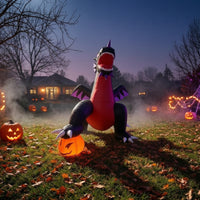 Freestanding Inflatable Dragon with Pumpkin Giant Inflatable Dragon Spooky Lawn Decor Scary