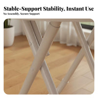 Easy to Fold Foldable Dining Table Multipurpose Small Space Dining Set Strong Load-Bearing Collapsible Dinner Table Rounded Corners for Apartment Dwellers, Students, RV Owners, Market Stalls, Living Room, Balcony, Home Office