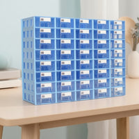 Plastic Desktop Storage Cabinet with 40 Drawers Transparent Parts Cabinet with Clear Drawers Compact Desktop Drawer Organizer Sturdy for Workspace