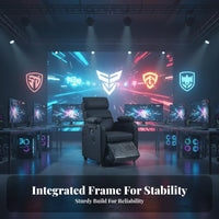 Complete Reclining Gaming station Fully Adjustable Workstation Chair Integrated display Mount engaging immersion for Game Room