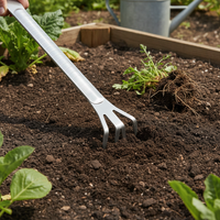 Stainless Steel Bonsai Rake Garden Tool for Soil Loosening and Weeding