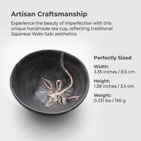Wabi-Sabi Lotus Tea Cup, Japanese Ceramic
