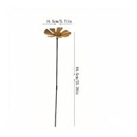 Daisy Garden Stake Outdoor Rusted Iron Yard Art Nature-Inspired