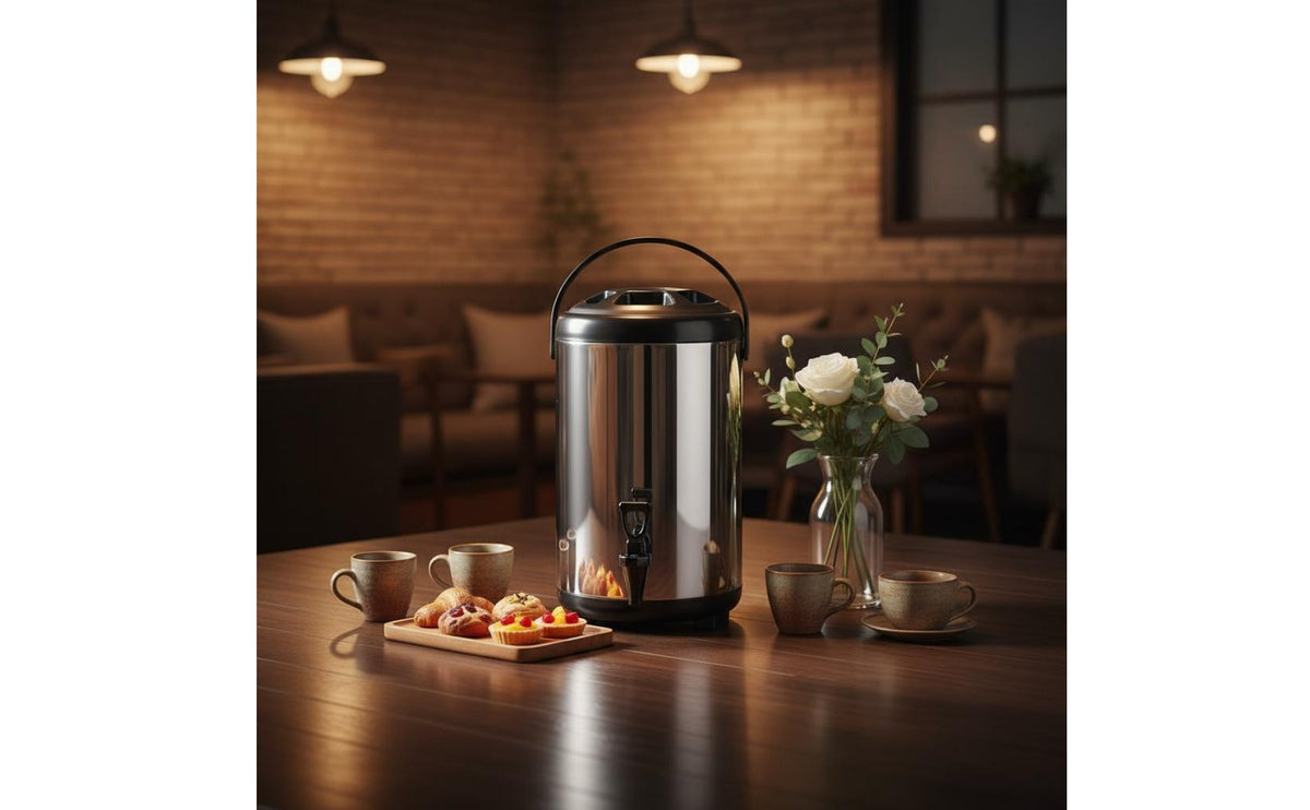 Professional Tea Barrel Multi-Level Insulation Large Capacity Water Jug with Spigot Stainless Steel Beverage Urn Easy to Clean