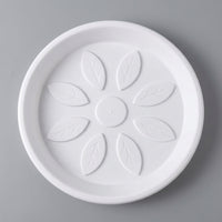 Plant Trays with Leaf Design Drip Tray, Round Plant Saucers for Outdoor Plants, Heavy Duty Pot Stand for Family Gardening Floor Standing Use