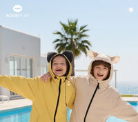 AQUAPLAY安泊来儿童游泳浴巾泡温泉浴袍吸水速干毛巾斗篷防风保暖