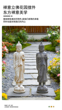 中式禅意风格仿古佛像树脂工艺品装饰摆件寺庙户外装饰人物摆件