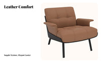 Semi-Circularrear Armchair Italian Inspired Design Accent Chair designer-inspired Plush Cushioning for Adults