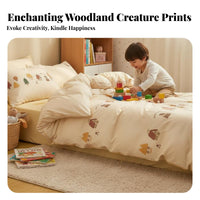 kids' Cartoon Print Bedclothes Breathable Comforter Cover Ultra Soft for Parents