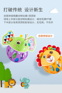 Jollybaby Plush Animal Sensory Ball for Baby Cognitive Development