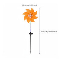 5 Pieces Rotating Solar Pinwheel Lamp Easy to Install Outdoor Decoration