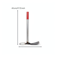 Garden Hand Hoe Greens Harvester Black Leaf Removing Tool Metal Shaft Farm Equipment