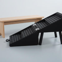 2-in-1 Dog Ramp Stool Non-Slip Surface Foldable Pet Ramp for Bedroom, Small Dogs