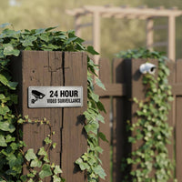 1 Piece Warning Sign Security Plaque Aluminum Surveillance Hardware Visual Deterrent Weatherproof Construction Suitable for Outdoor Fences Property Entry Office Monitoring