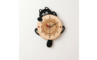 Cat-Shaped Wall Clock Whimsical Cat Clock Lovely for Living Room
