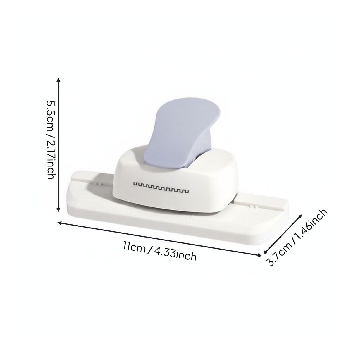 Built-in Positioning Guide Stamp Border Punch Confetti Collector Postage Stamp Border Puncher Non-Slip Base Decorative Paper Edger for Journal Enthusiasts, Crafters, Scrapbookers, Journaling, Scrapbooking, Card Making