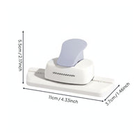 Built-in Positioning Guide Stamp Border Punch Confetti Collector Postage Stamp Border Puncher Non-Slip Base Decorative Paper Edger for Journal Enthusiasts, Crafters, Scrapbookers, Journaling, Scrapbooking, Card Making