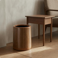 Wood-Grain Trash Can Easy to Clean Wood Grain Trash Can Long-Lasting for Home