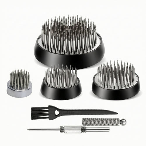 4 Pieces Flower Frog Kit with Cleaning Brush Stainless Steel Flower Frog with Alignment Tool -Pinned Floral Pin Holder for Hobbyists