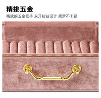 绒布轻奢珠宝手镯盒便携黄金翡翠收纳盒手提多位玉镯珠宝箱大容量