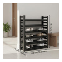 Multi-Tier Shoe Rack Standing Multi-Tier Shoe Shelf Steel Frame for Entryway, Hallway, Closet