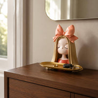Flutter Girl Ornament Cute Band Dish Space-Saving for Office Desk
