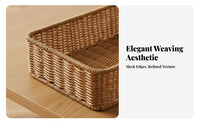 Woven Desktop Organizer Multi-Purpose Storage Basket Natural Design