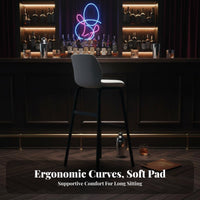 Bar Chair with Back Support Nordic Design Household Furniture Built-in Footrest