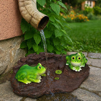 Resin Frog Sewer Decor Cute Creature Design for Outdoor, Garden