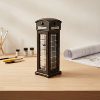 Vintage-Style Miniature Telephone Booth Realistic Miniature Phone Booth Delicate Diorama Sturdy for Hobby Builders