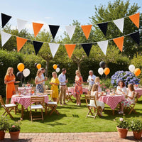 5 Meter Garland Burlap Triangle Banner Boho Burlap Pennant Garland Easy to Hang Linen Bunting Flag for Kindergarten
