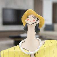 Female Bust Figurine Compact Sculpture Sculptural for Entryway