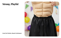 Includes Pants Fake Abs Costume Set Cosplay Boys Muscle Costume Realistic Look for Dress-up, Performance, Halloween