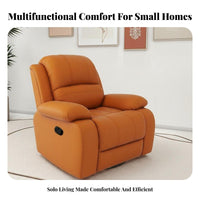 Adjustable Recline Electric Recliner Compact Design Push-Back Recliner Extendable Footrest Single Sofa Thickly Padded for Apartment Dwellers, Adults, Seniors, Living Room, Bedroom, Reading Corner, Office