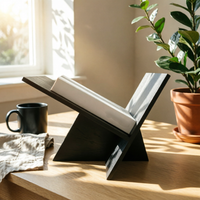 Magazine Display Stand Slanted Desktop Book Stand Minimalist Tabletop Bookshelf for Collectors, Showroom