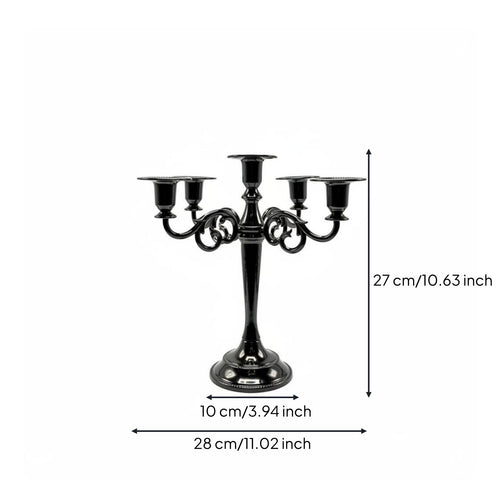 5-Arm Candelabra Ornate Design Metal Candle Candelabra Gift Idea for Wedding