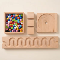 Bead Tracking Toy Sleek Track Board with Beads Sensory Bead Guide for Young Children